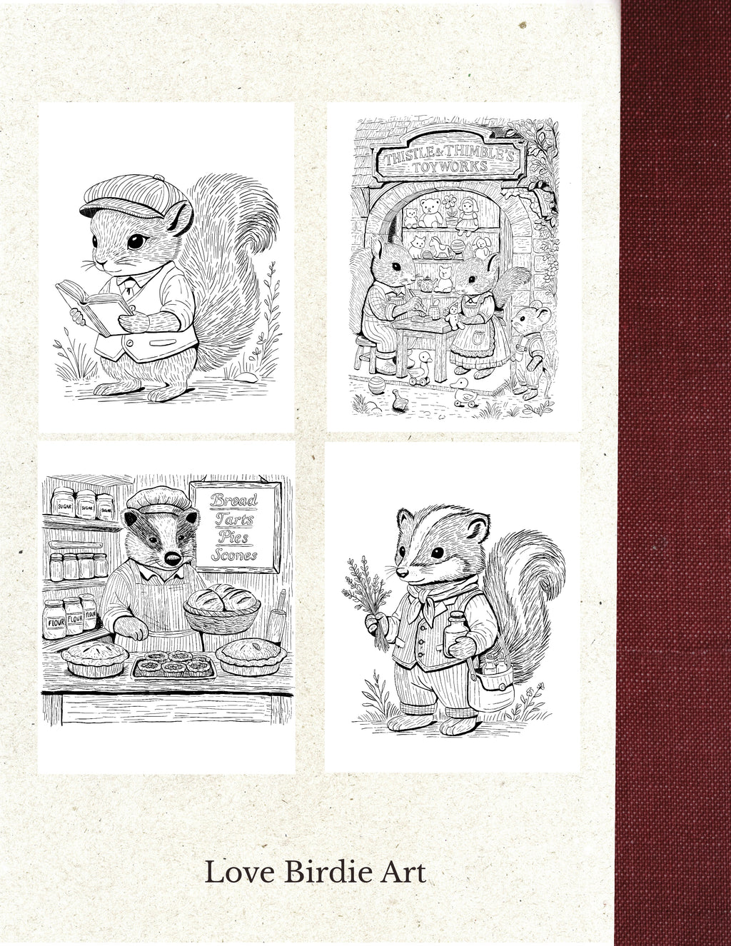 Humbleden Lane: A Critter Coloring Book