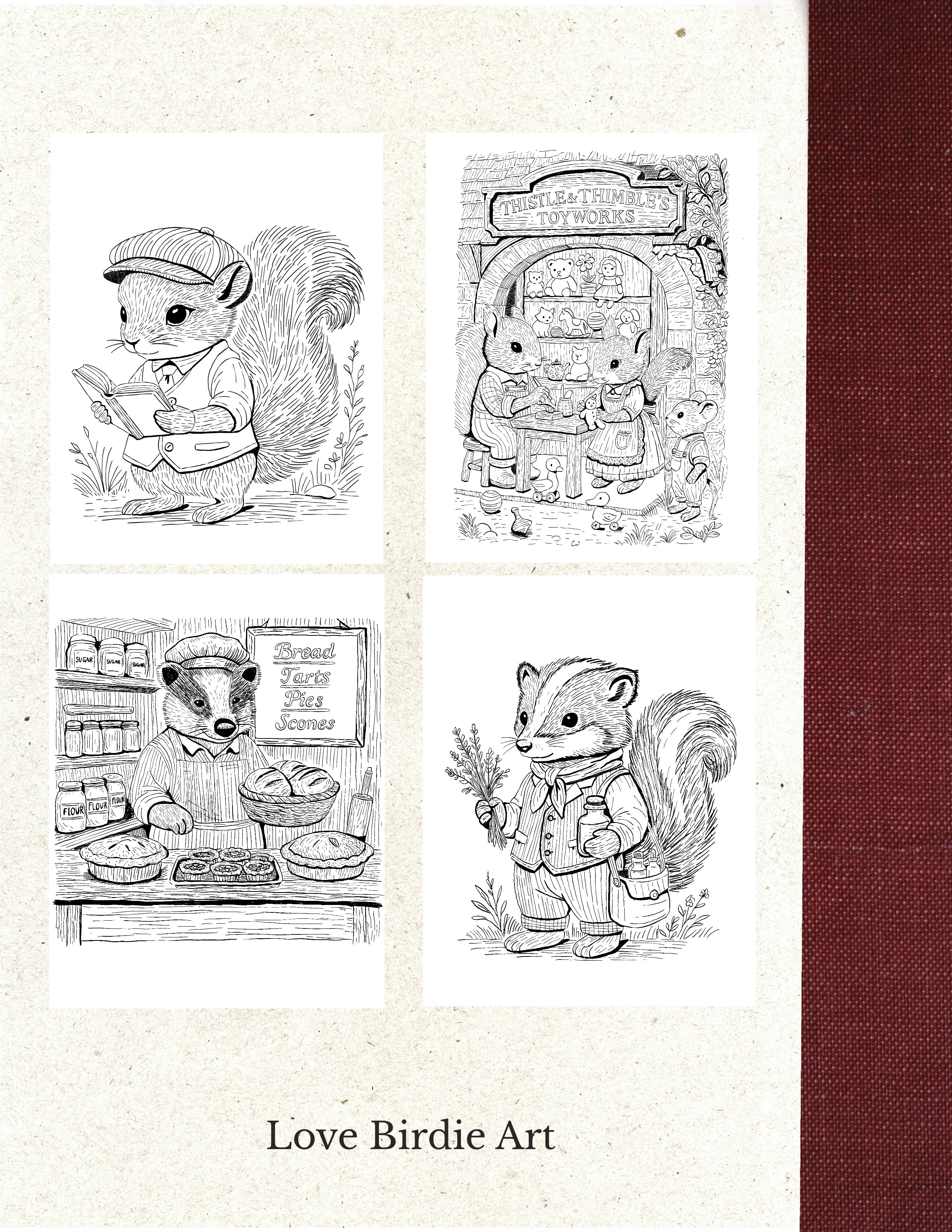 Humbleden Lane: A Critter Coloring Book